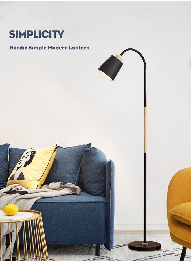 MIXDE - Archiology Arc Floor Lamp With Lamp Shade LED Bulb Black - Image 1