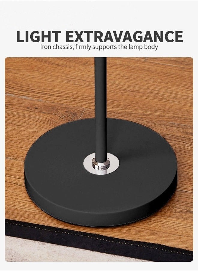 MIXDE - Archiology Arc Floor Lamp With Lamp Shade LED Bulb Black - Image 1
