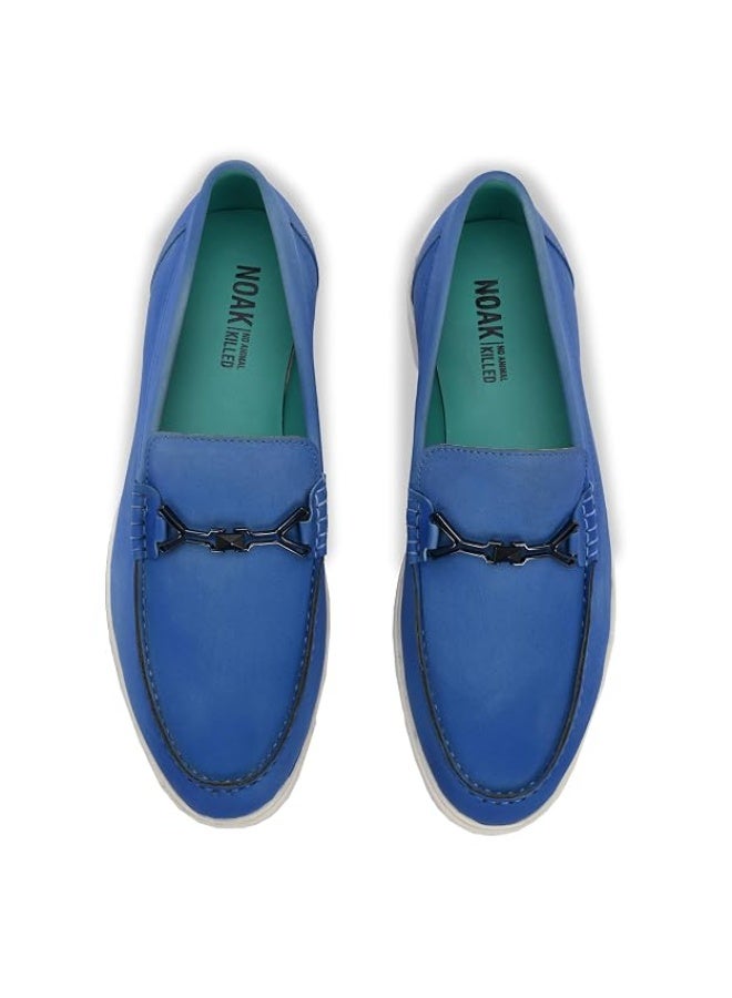 NOAK NO ANIMAL KILLED Casual Leather Material Slip-on Loafers Shoes Comfortable Shoes for Men|Blue|7UK - Image 1