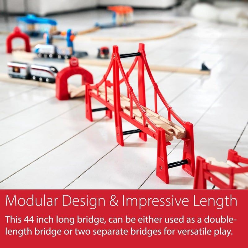 BRIO Double Suspension Bridge Toy Set - Compatible with BRIO World Railway System - Image 5