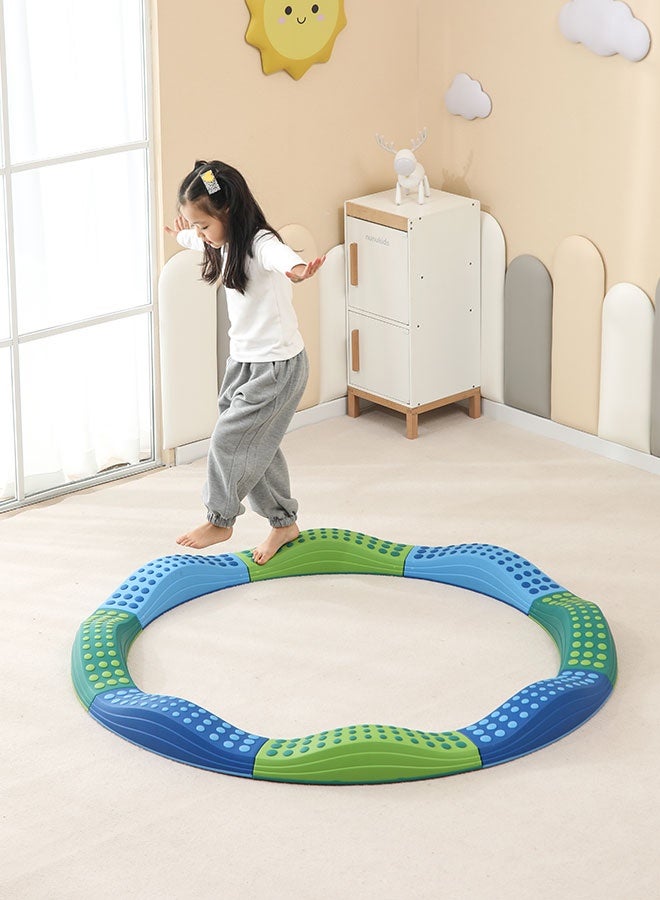JSAITOYS SIT12201B 8pcs Kindergarten Multicolor Educational Toy Wave Tactile Walk - Image 1
