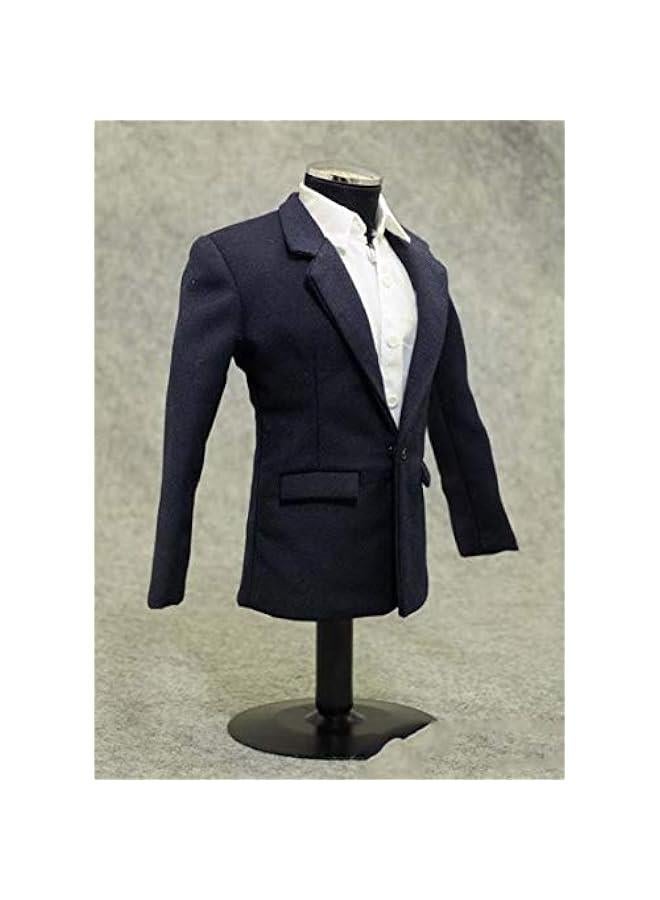 1/6 Scale Male Figure Doll Clothes, Handmade Full Suit, Jacket, Shirt, Pant & Accessories Outfit for 12 Male Action Figure DC082 (Navy Blue) - Image 2