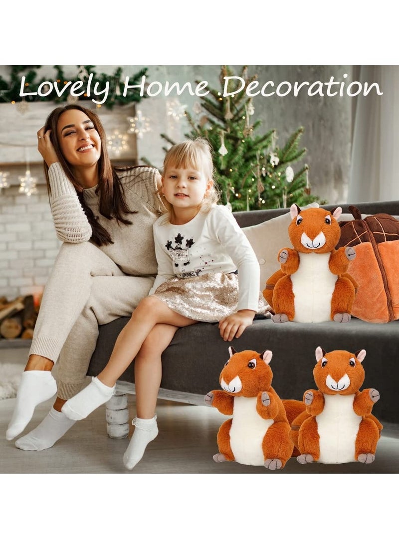 Squirrel Stuffed Animal Reaistic Squirrel Stuffed Animal Plush Toy Reversible Plush Toy Double Sided with Zipper Soft and Safe Material Fun to Play for Kids Idea Gifts for Boys and Girls - Image 5