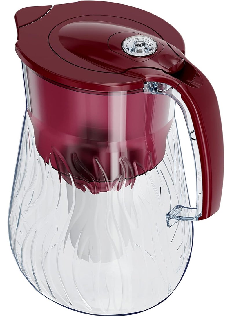 Aquaphor AQUAPHOR Orleans A5 Mg Water Filter Jug 4.2 L Cherry | Magnesium‑Enriched Pitcher with A5 Mg Cartridge | Reduces Chlorine, Rust & Heavy Metals | Mechanical Filter Life Indicator  - Image 4