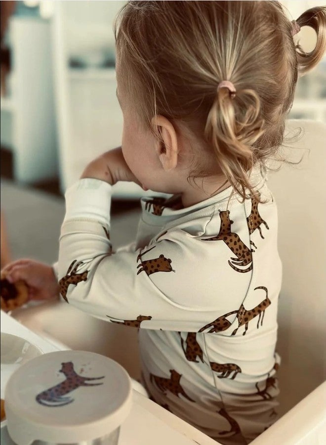LDIOIF Toddler Boys Long Sleeve Rash Guard Shirt Swim Tee Neutral Swim Shirt SPF Athletic Tee Cheetah Swim Top 18-24 Months - Image 2