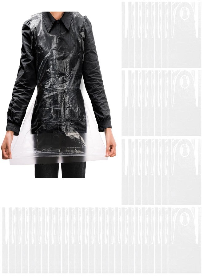 Eorbow 250 Pack Disposable Aprons, Waterproof Clear Plastic Aprons, Disposable Smocks for Adults Painting Party, Cooking, Housework, Picnics, DIY Crafts - Image 1