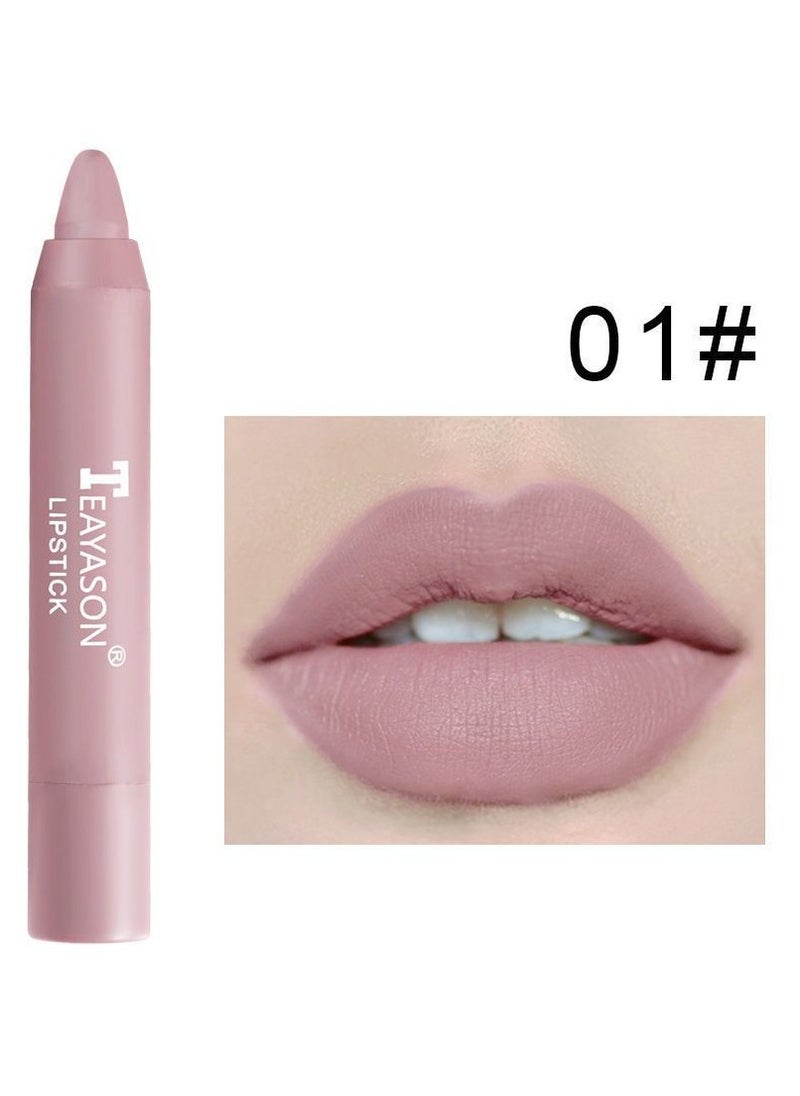 TEAYASON Liquid Matte Lipstick, Velvet Air Moisture Smooth Crayon Lip Stain, 24 Hour Superstay Natural Nude Lipstick, Long Lasting Waterproof Lip Gloss Lipstick For Women, (No. 1 Single)  - Image 1