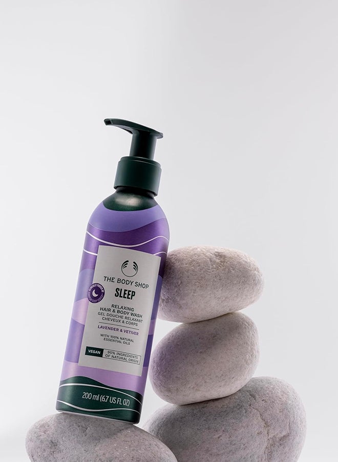 THE BODY SHOP Sleep Relaxing Hair & Body Wash – Aromatic Lavender & Vetiver Cleanser for All Skin Types, Vegan, 95% Natural Origin, Improves Sleep Quality, 200ml - Image 5
