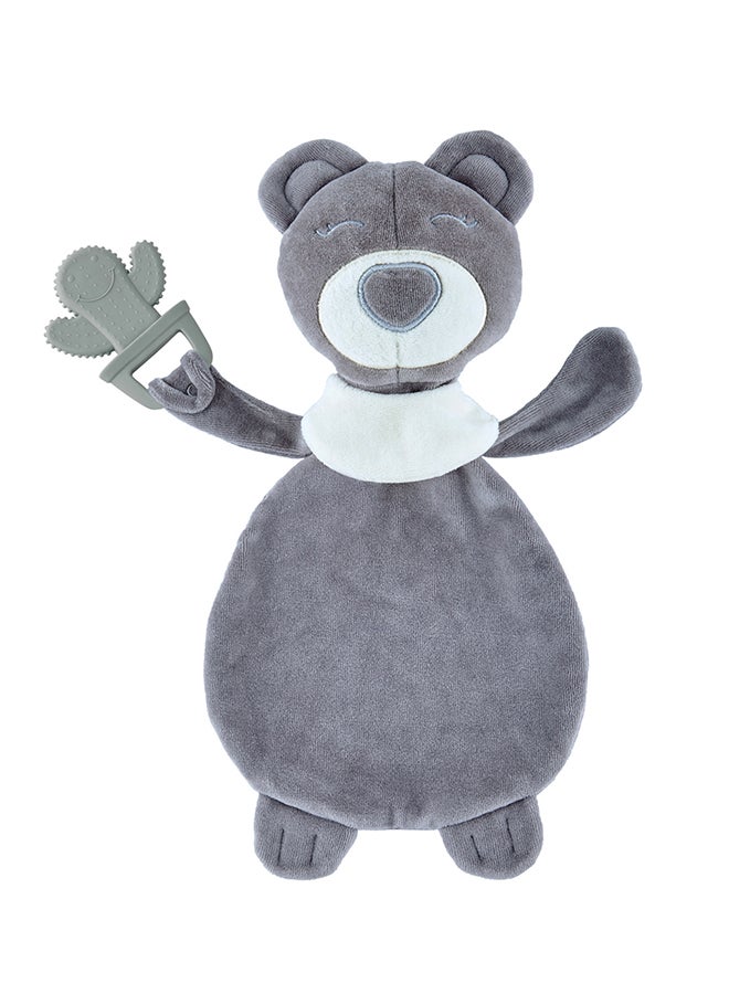 BabyJem Teddy Bear Teether Sleeping Buddy  for Babies & Toddlers - Calming Plush Toy - Develop Hand-Eye Coordination & Fine Motor Skills - Image 1