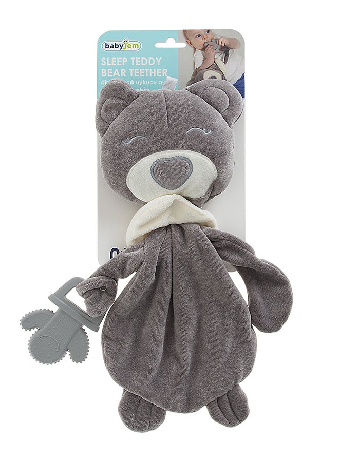 BabyJem Teddy Bear Teether Sleeping Buddy  for Babies & Toddlers - Calming Plush Toy - Develop Hand-Eye Coordination & Fine Motor Skills - Image 5