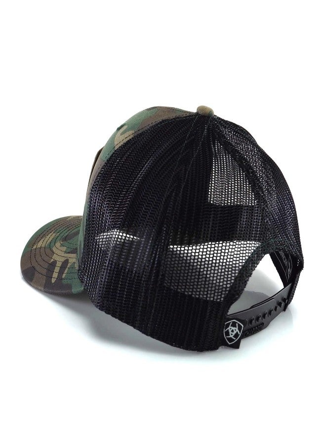 ARIAT Men's Flexfit American Flag Patriot Snapback Baseball Cap, Camo - Image 5