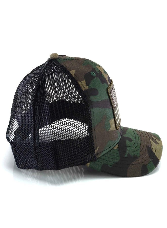 ARIAT Men's Flexfit American Flag Patriot Snapback Baseball Cap, Camo - Image 3