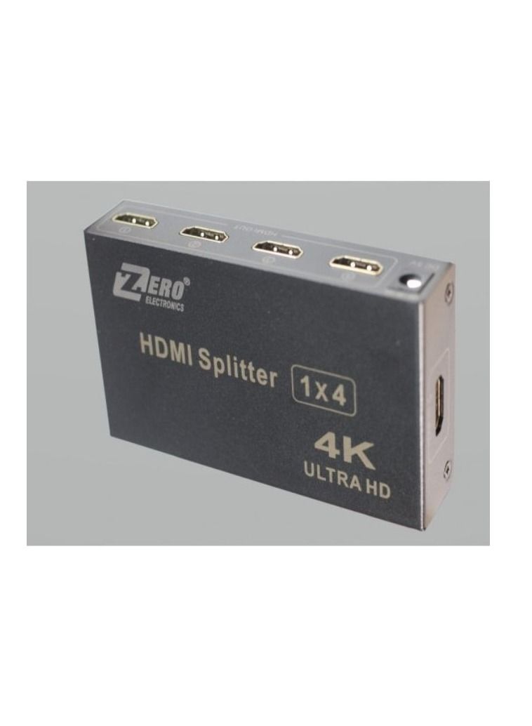 Zero 4 Port HDMI Splitter 2in1 Box, 4K Video Black - Image 1