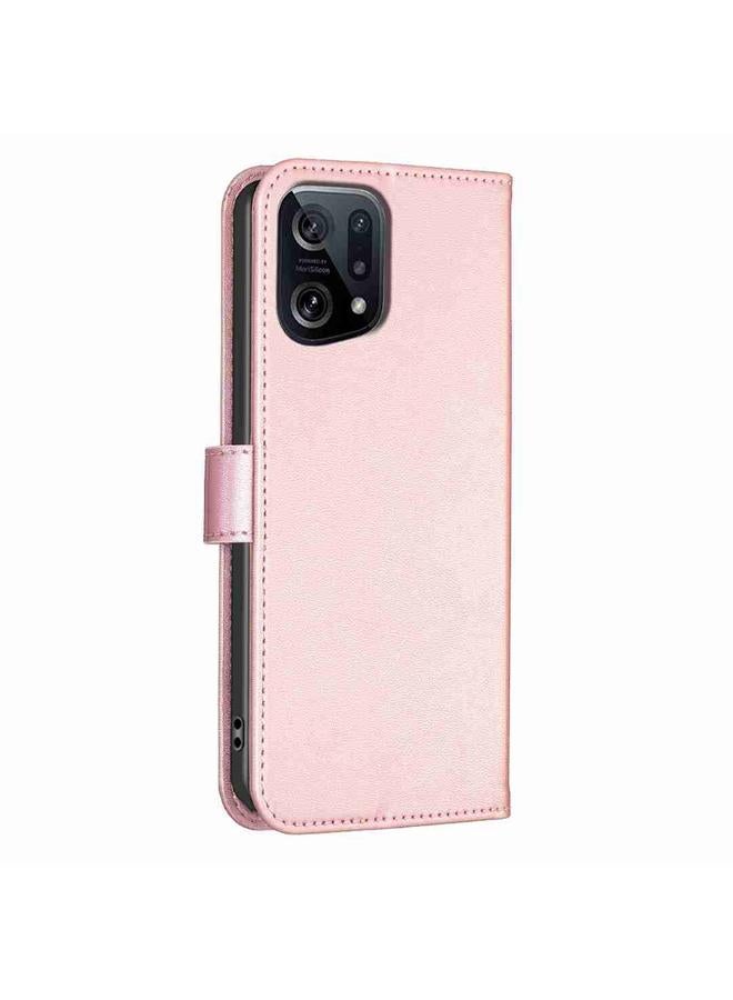 S-TOP Case For OPPO Find X5 Four-leaf Embossed Leather Phone Case - Image 3
