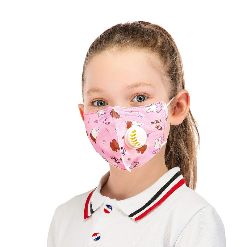 Vritraz قناع وجه للأطفال PM 2.5 مضاد للتلوث مع صمام تنفس من الكربون النشط - Image 4