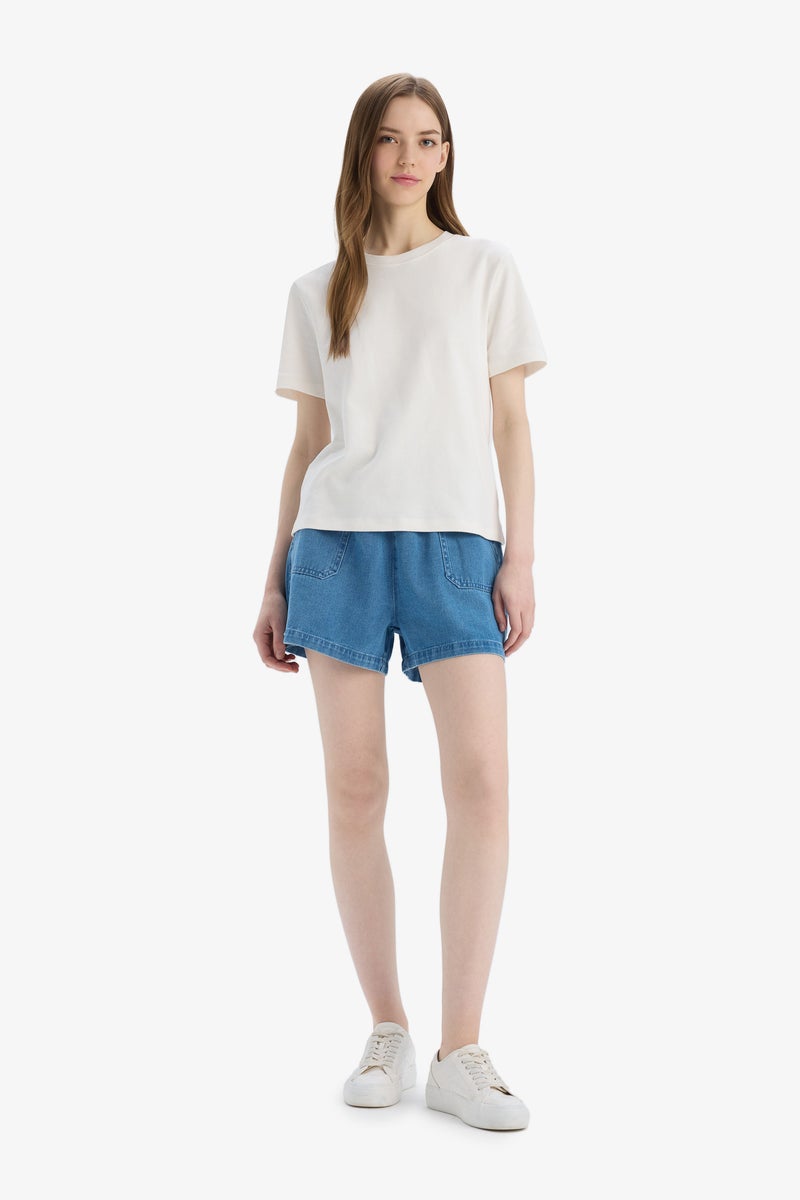 DeFacto Woman Soft Jeans High waist Short Leg Shorts - Image 3