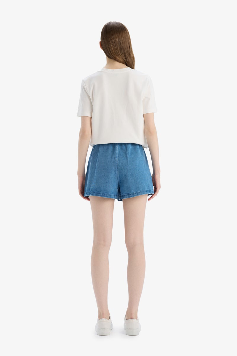 DeFacto Woman Soft Jeans High waist Short Leg Shorts - Image 4