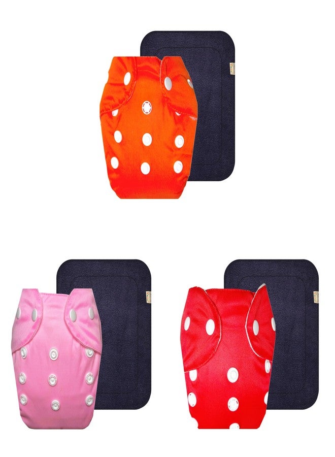 Dumbledo Lite Cloth Diaper with Gray Insert (Pack of 3) | Snug Fit | 6-Layer Absorbent Pad | Quick Dry | Trusted by Moms | 3 Months - 2 Years | Unisex Baby - Image 1