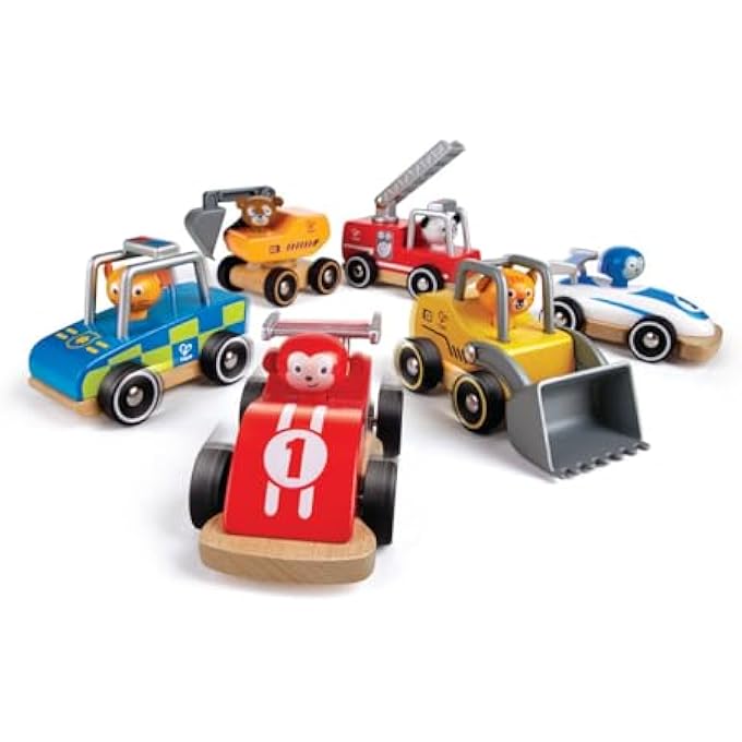 WILD RIDERS VEHICLE - POLICE CAR | WOODEN PUSH AND GO CAR | ARTICULATED FEATURES FOR ROLE-PLAY | DEVELOPS FINE MOTOR SKILLS | SAFE AND DURABLE TOY FOR AGES 18+ MONTHS - Image 2