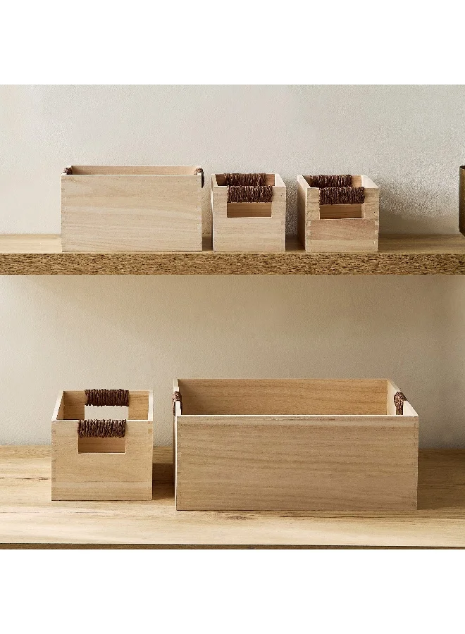 Home Box Paulownia 5-Piece Wooden Box Set