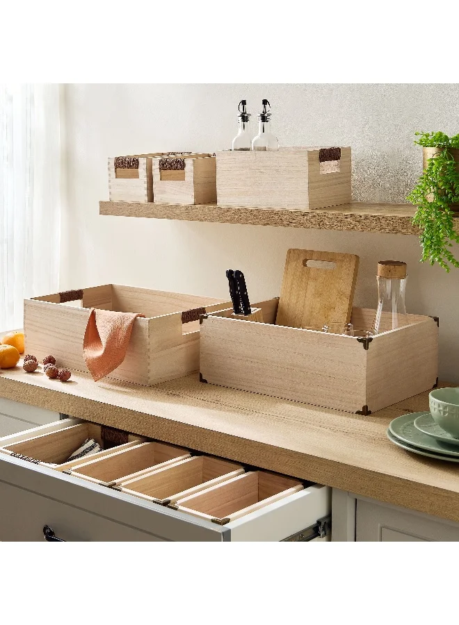 Home Box Paulownia 5-Piece Wooden Box Set