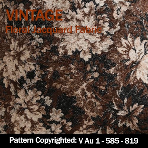 DEZENE Pack of 2 Vintage Floral Euro Sham Covers 26x26 Boho Farmhouse Accents Chenille Square Decorative Throw Pillow Cases for Living Room Couch Bed Home Decor Dark Brown - Image 3