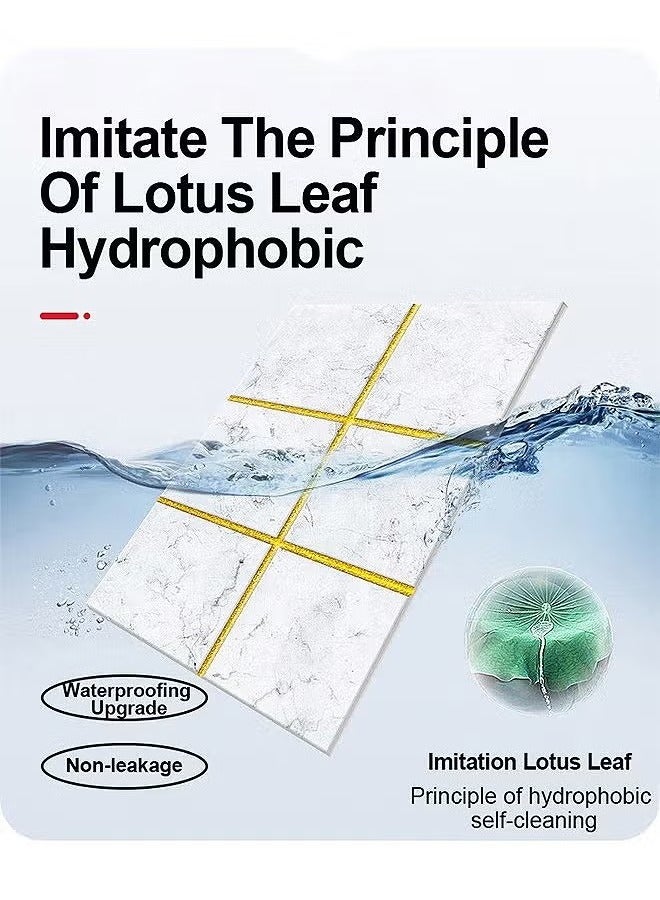 ASHILE 150ML Tile Grout Paint Filler Tube Grout Caulk Sealant Glue Sealer For Bathroom Shower Kitchen Ceramic Tile Repair Restore And Renew Tile Joints Line Gaps Replace Grout Pen,（Shiny Gold） - Image 3