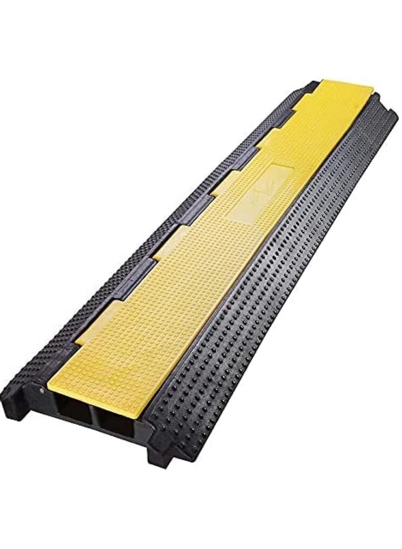 مخطوطات كابل جسر 100x25x5cm كابل حماية الفائض TPU و TPR خرطوم جسر 2 قنوات 12000كجم لكل محور الحمولة منحدر قنوات الكابل مثالية لمستودعات مواقف السيارات بناء المدارس - Image 1