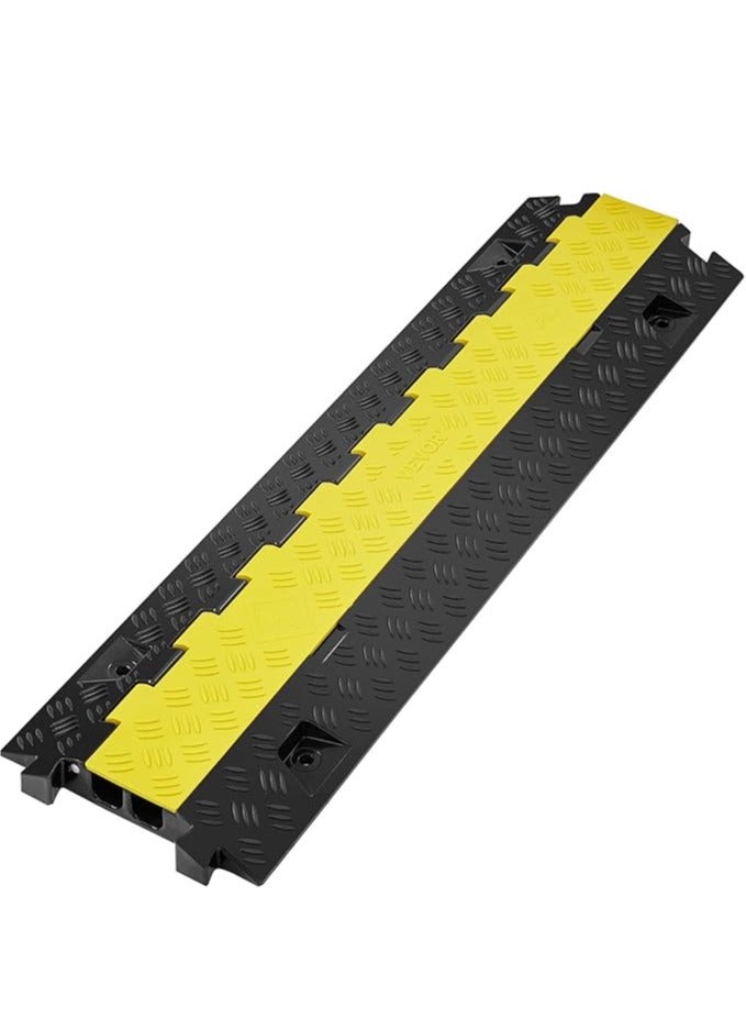 مخطوطات كابل جسر 100x25x5cm كابل حماية الفائض TPU و TPR خرطوم جسر 2 قنوات 12000كجم لكل محور الحمولة منحدر قنوات الكابل مثالية لمستودعات مواقف السيارات بناء المدارس - Image 4