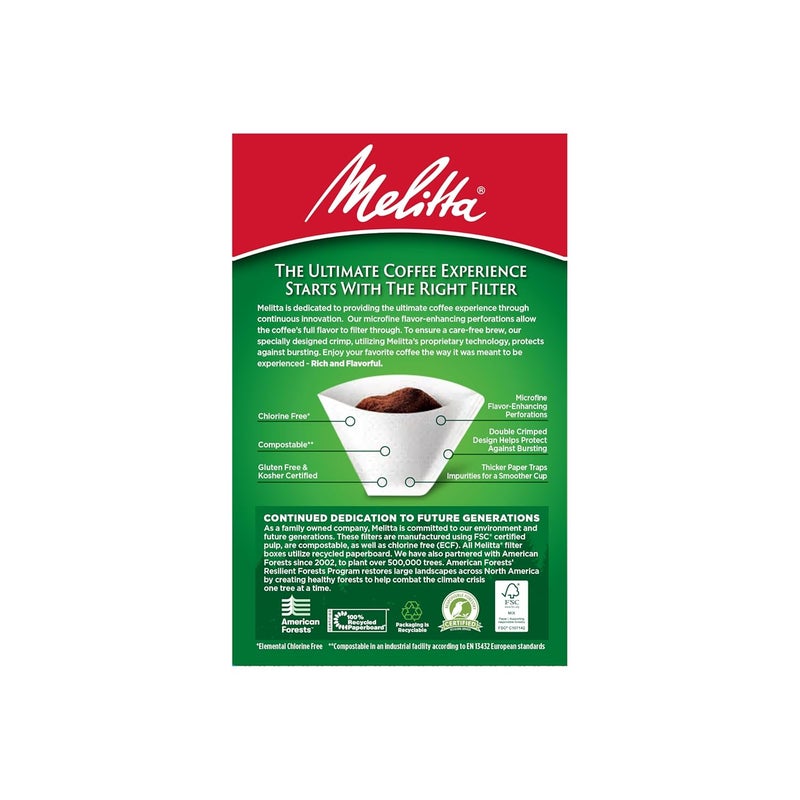 Melitta Melitta 2 Cone Coffee Filters White 40 Total Filters Count  Packaging May Vary - Image 2