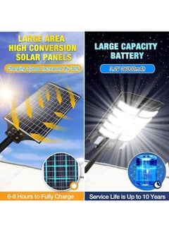 Generic 3600W Street Lights Solar Powered with Motion Sensor, Solar Lights Outdoor Dusk to Dawn, Solar Parking Lot Lights for Commercial with Remote  - Image 4