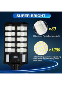 Generic 3600W Street Lights Solar Powered with Motion Sensor, Solar Lights Outdoor Dusk to Dawn, Solar Parking Lot Lights for Commercial with Remote  - Image 3