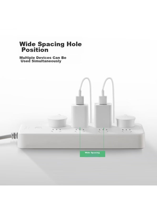 Bull Super Power Protection Power Strip/extension Cord/surge Protector/power Bar/outlet Strip/power Strip For Dormitory And Home Use Gn-b2080 8 Outlets With Master Switch, 5 Meters Long - Image 4