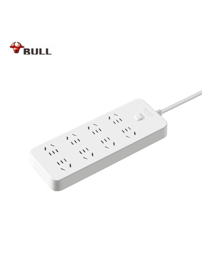 Bull Super Power Protection Power Strip/extension Cord/surge Protector/power Bar/outlet Strip/power Strip For Dormitory And Home Use Gn-b2080 8 Outlets With Master Switch, 5 Meters Long - Image 5