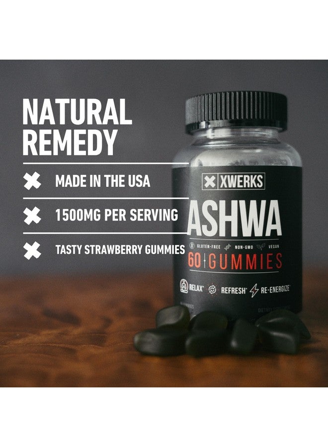 Xwerks Ashwagandha Root Gummies, Extra Strength 1500mg, Natural Supplements for Immunity Support & Strength, Non-GMO Gluten Free and Vegan Gummy Vitamins for Adults, 60CT - Image 4