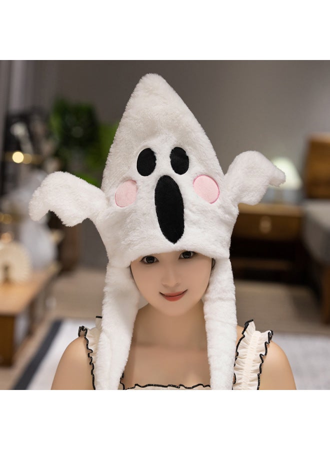 Halloween Hat Pinch Ear Moving Airbag Hat Ghost Colorful Glow Hat Wholesale-Specifications:Ghost Hat-Color:60cm Luminous Airbag Hat  - Image 1