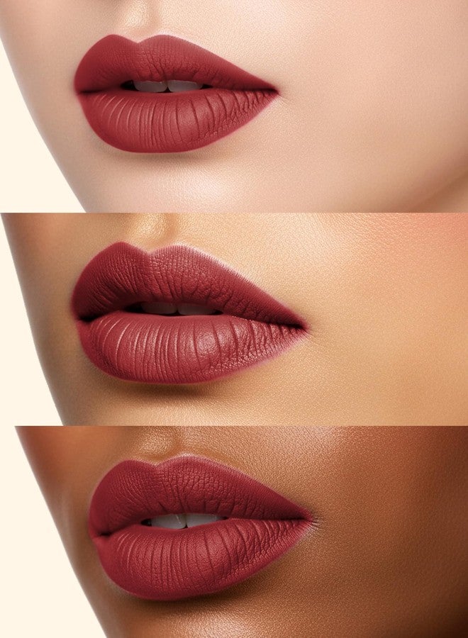 FLiCKA Lip Poetry Matte Lipstick| Enriched With Vitamin E, Sulphate Free, Moisturizing, Long Lasting Upto 6Hrs, 04 Chubby Cheeks, 4g - Image 4