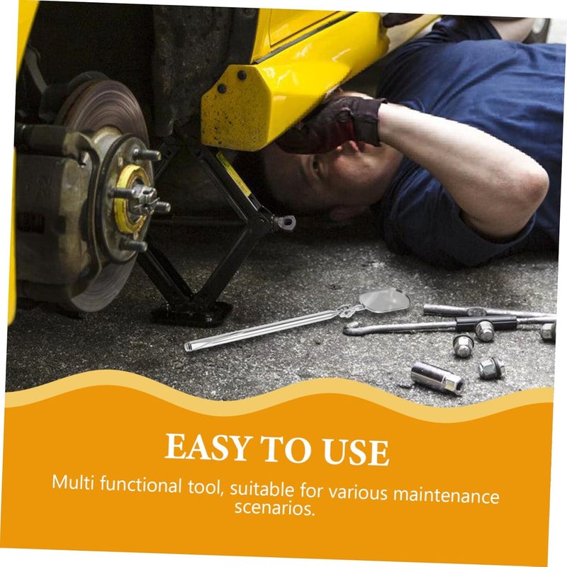 PartyKindom 3pcs Telescoping Inspection Mirror Retractable Tool for Vehicle Mechanics Checking - Image 3