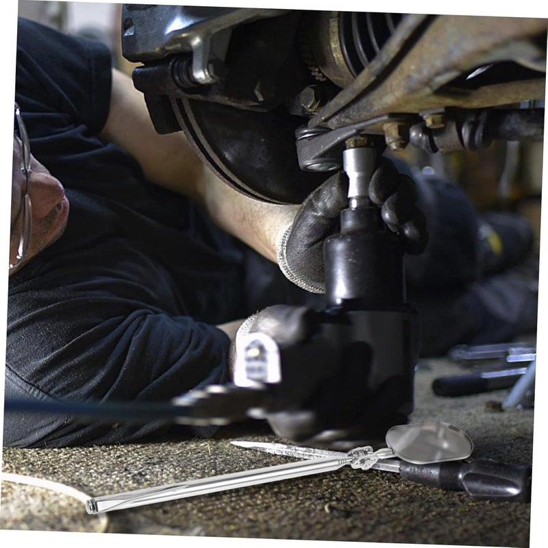 PartyKindom 3pcs Telescoping Inspection Mirror Retractable Tool for Vehicle Mechanics Checking - Image 4