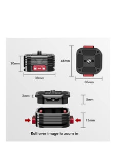 Generic Quick Release Plate, Quick Release System QR Plate with Arca Swiss Slot Universal 1/4" to 3/8" Screw, Perfect for Tripod/Monopod/Camcorders  - Image 4