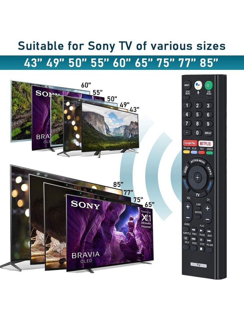 Raxoom Remote for Sony Smart Bravia Remote, Sony Bluetooth Voice Search Mic Remote and Sony Smart Bravia Android TVs, Sony 4K UHD Crystal HDR TV, Sony OLED Ultra HDTV, XBR KDL Series TV, RMF-TX300U - Image 3