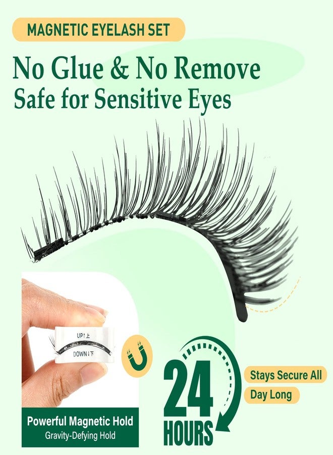 KEYYOU Reusable Magnetic Eyelashes 2 Pair with Applicator No Glue Needed 3D Natural Magnetic Lashes, Easy to Apply & Long Lasting for Daily Use & Events(A01+A02) - Image 4