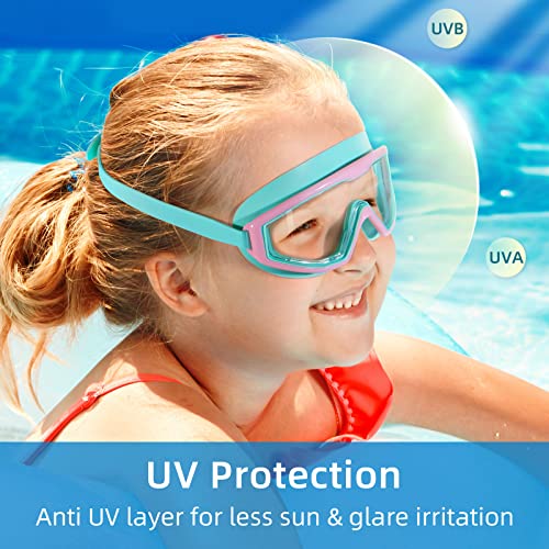 Freela Swim Goggles Swimming Goggles for Kids 6-14 4-7 8-12 3-6 2-4 3-5 3-10 4-8 Age 3 4 5 Year Old Toddler Water Clear Beach Pool Goggles Boys Girls Youth Childrens Child Anti Fog - Image 3
