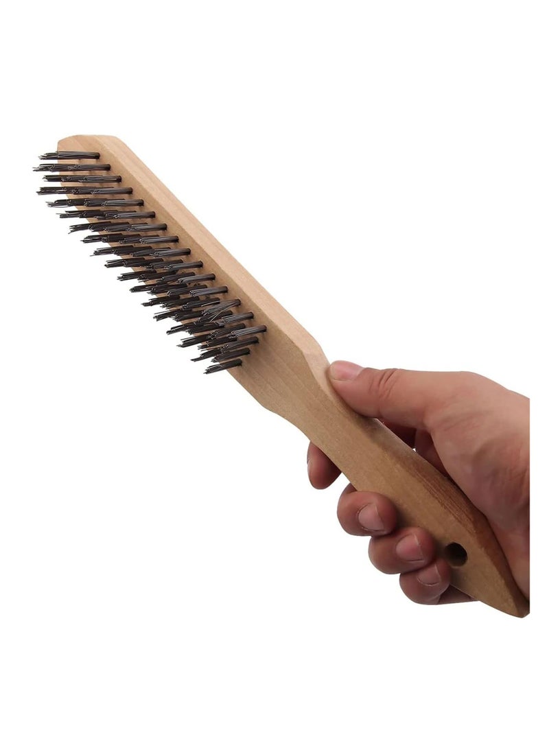 Duravel Duravel Wire Brush with Wood Handle for Cleaning Rust, Paint Removal, and Metal Parts Dirt Scrubbing in Garage, Workshop and Yard Work. (Wooden Pack Of 1, Free Size)  - Image 2