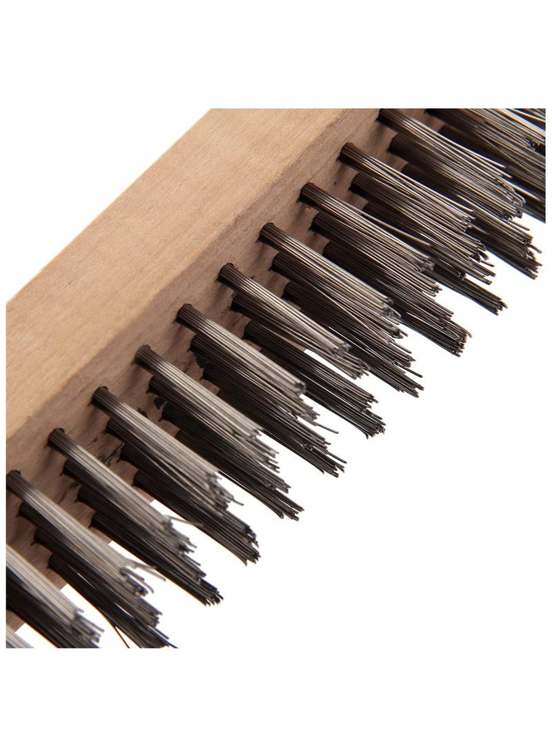 Duravel Duravel Wire Brush with Wood Handle for Cleaning Rust, Paint Removal, and Metal Parts Dirt Scrubbing in Garage, Workshop and Yard Work. (Wooden Pack Of 1, Free Size)  - Image 3