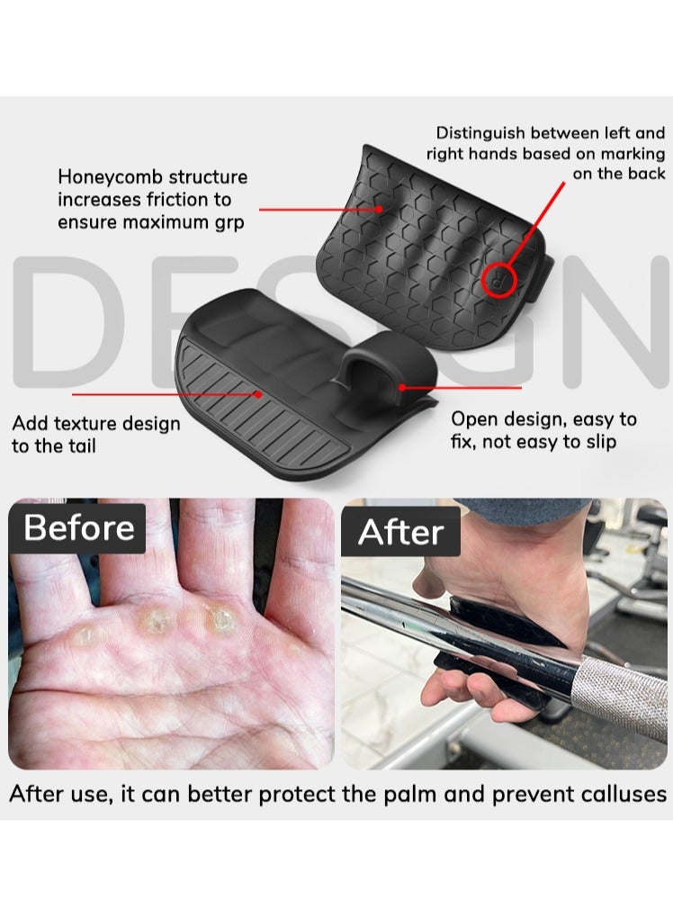 ZONIX Silicone Gym Grips – Ergonomic Honeycomb Anti-Slip Design, Sweat-Resistant Hand Protector for Weightlifting, Pull-Ups & Home Workouts, Left/Right Hand Fit, Prevent Calluses (Grey) - Image 4