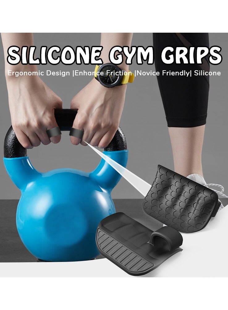 ZONIX Silicone Gym Grips – Ergonomic Honeycomb Anti-Slip Design, Sweat-Resistant Hand Protector for Weightlifting, Pull-Ups & Home Workouts, Left/Right Hand Fit, Prevent Calluses (Grey) - Image 2