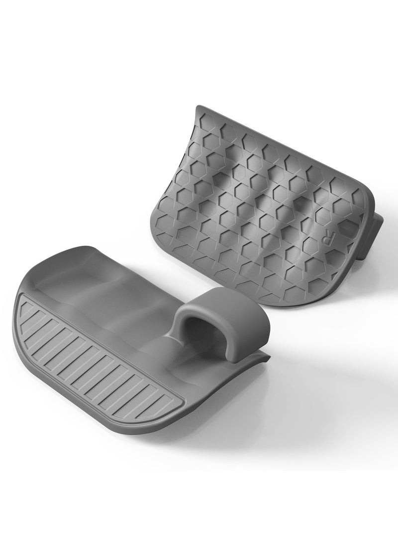 ZONIX Silicone Gym Grips – Ergonomic Honeycomb Anti-Slip Design, Sweat-Resistant Hand Protector for Weightlifting, Pull-Ups & Home Workouts, Left/Right Hand Fit, Prevent Calluses (Grey) - Image 1