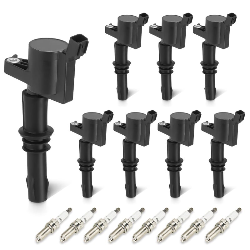 Set of 8 Ignition Coil Pack with 8 Spark Plugs Compatible with 20042008 Ford F150 54L 20052008 F250 F350 Super Duty Expedition Lincoln Mark LT Navigator 54L 68L Replace C1541 DG511