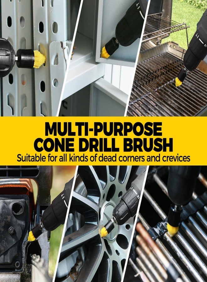 Holikme 6 Piece Drill Brush with Multi-Purpose & Grout Head,Crevice Cleaning Brush，3/4”W Drill Brush Attachment Set, Detailing Brushes for Home/Kitchen/Bathroom/Grout/Tile/Shower/Tub - Image 5